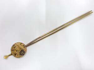 アンティーク　彫金　透かし　簪